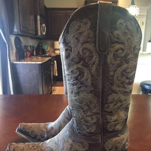 OLD GRINGO CHOCOLATE SAN SABA II COWBOY BOOTS - Picture 8 of 8